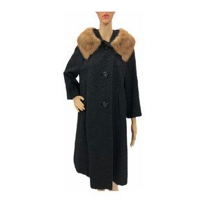 Woodward And Lothrop Mink Fur Trim Coat like new